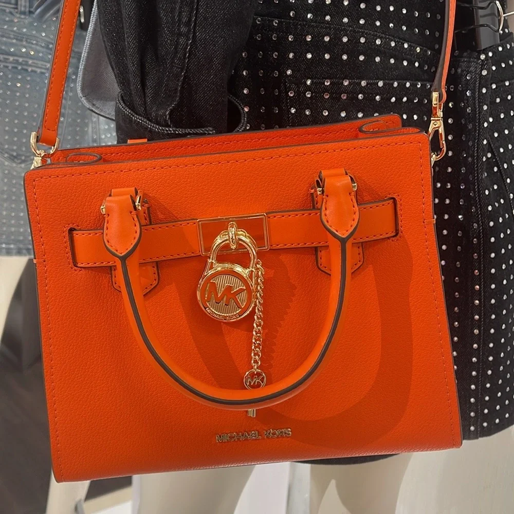Michael Kors Hamilton Small Satchel Shoulder Crossbody Bag 
Poppy 
NWT - Picture 16 of 16